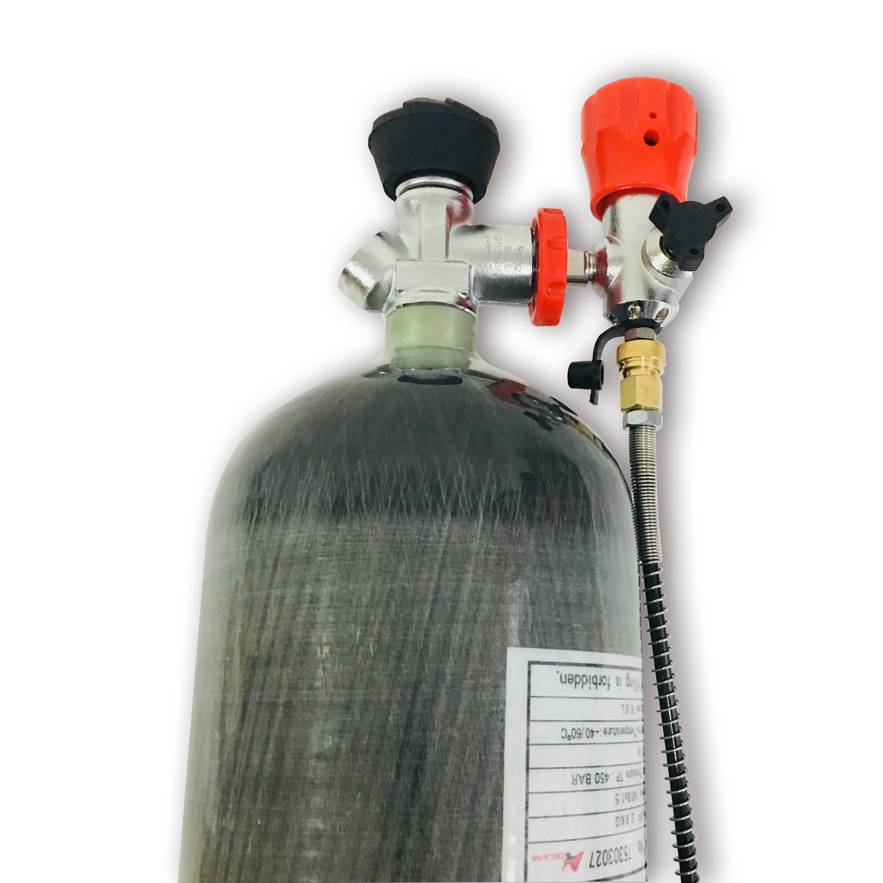 
30Mpa 6.8L CE carbon fiber air tank with valve and filling station for paintball pcp air gun 