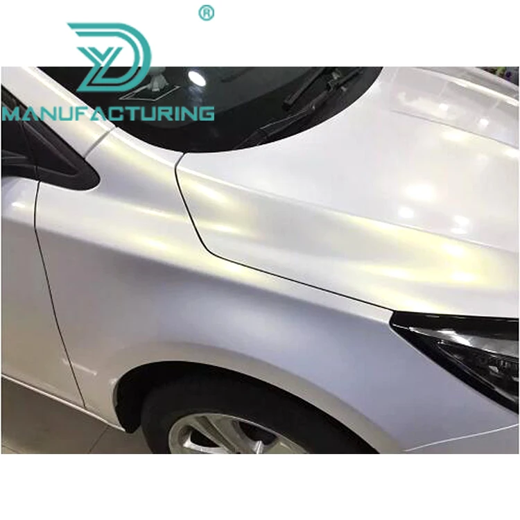  Starwrap растягивающиеся хамелеоновые атласные жемчужные белые автомобильные виниловые