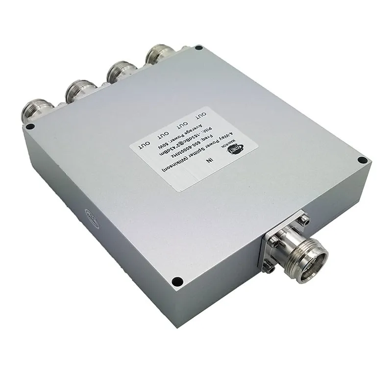 RF 694-3800MHz 4 Way Power Splitter 50W Wilkinson Power Splitter RF Power Divider Low PIM  BTS IBS DAS
