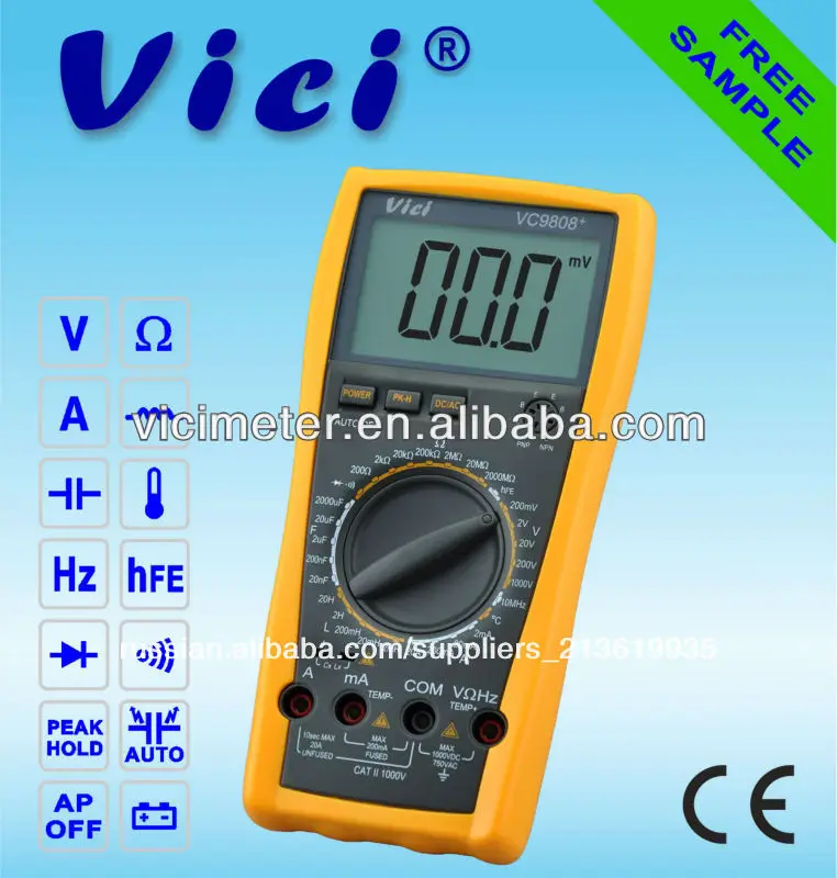 Vc9808+ 3 1/2 дисплей саморазряд цифровой мультиметр