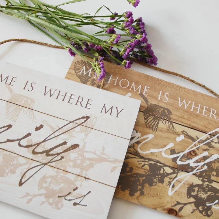 CE  quality wood sign blanks wall plaque for home decoration