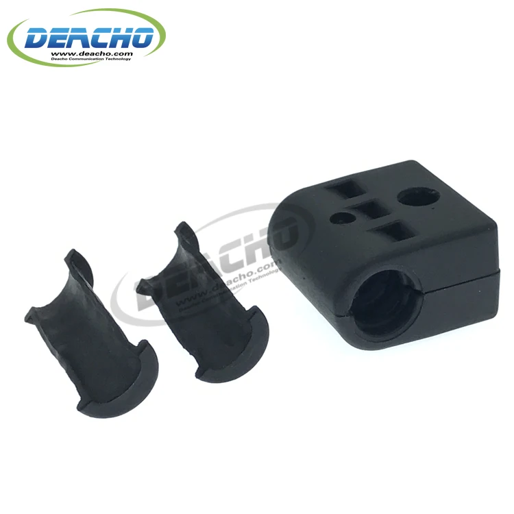 Cable clamp with rubber grommet for 7mm to 8mm optical fiber cable and power cable fixing clips