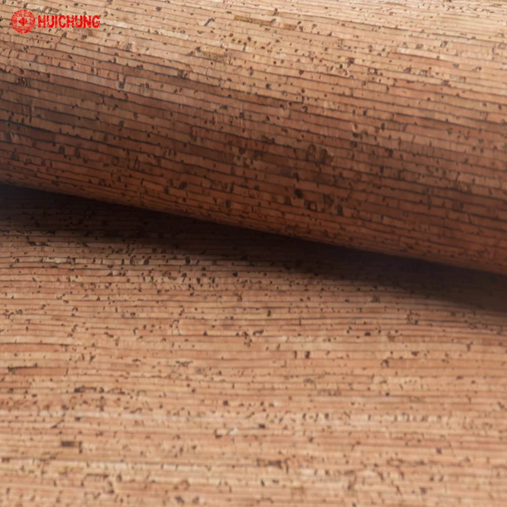 Manufacturers of cork products Bamboo grain cork fabric to make bags and shoes