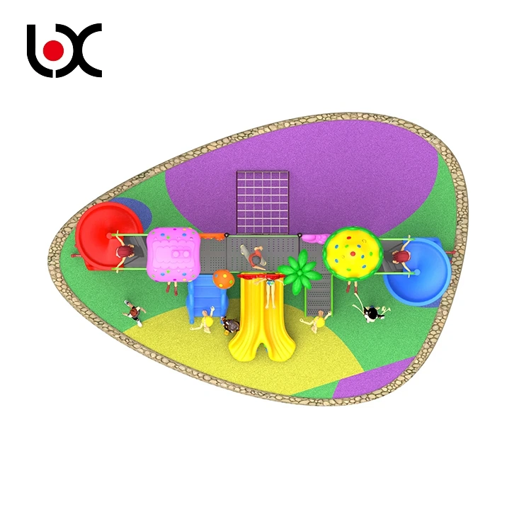 Large New Design Eco-friendly Outdoor Playground Plastic slide kids sliding toys For Children