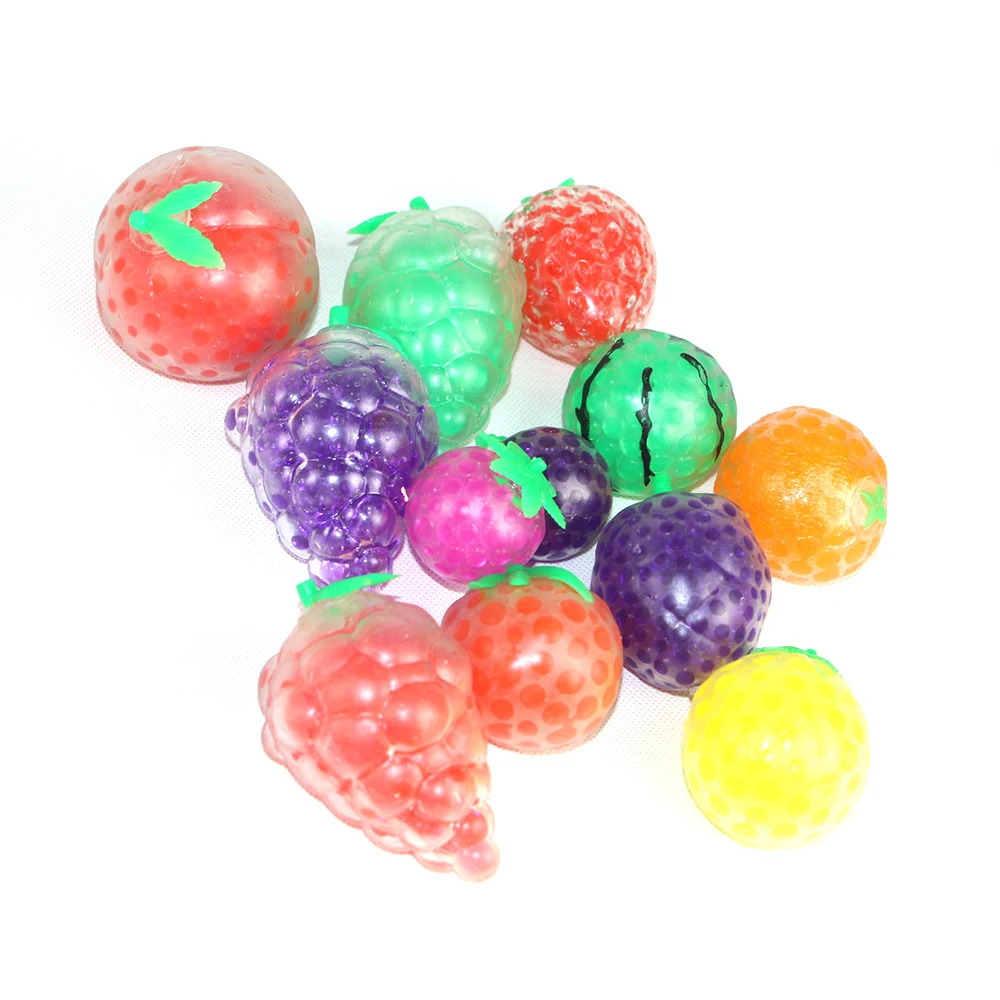 Оптовая продажа с завода, миниатюрный мяч-антистресс в форме фрукта, винограда, шарики, мяч, игрушка
