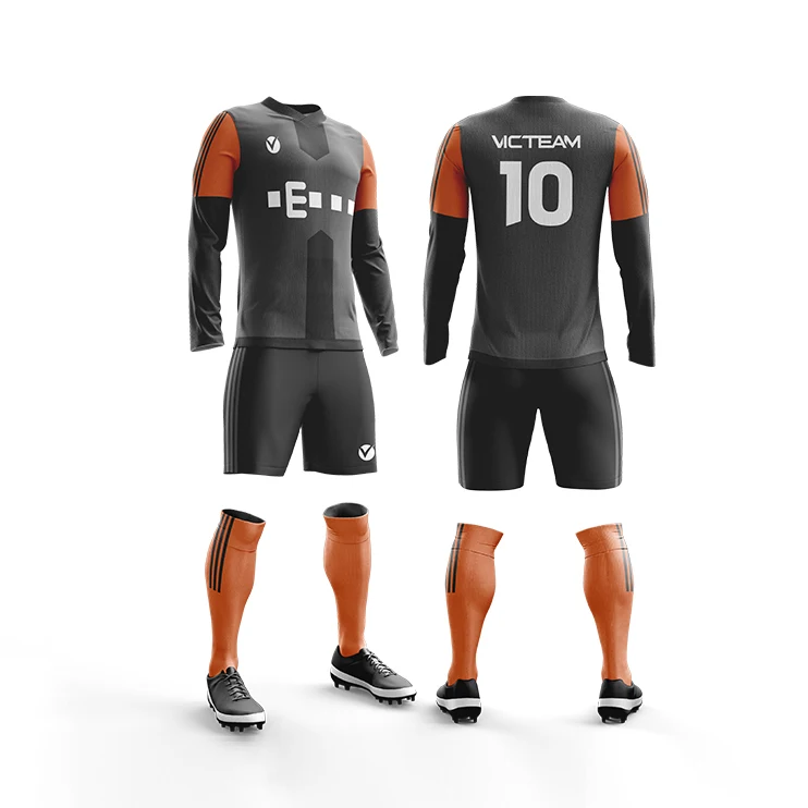 Original Low Price Custom Plain White Polyester Breathable Long Sleeve Soccer Football Jersey