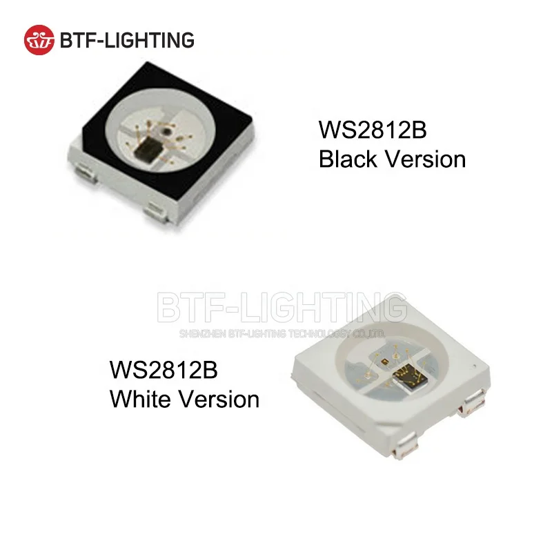 High Quality Dc5v Bright Addressable Digital Ws2812b Led Smd Chip 4 Pins 0.2W WS2812 Ic Built-in Smd 5050 RGB Led Chip Epistar