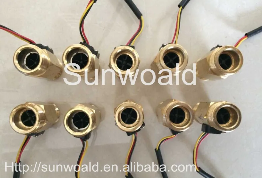 Латунный измеритель расхода воды в Холла DN20 G3/4, скорость 1,5 ~ 50 л/мин