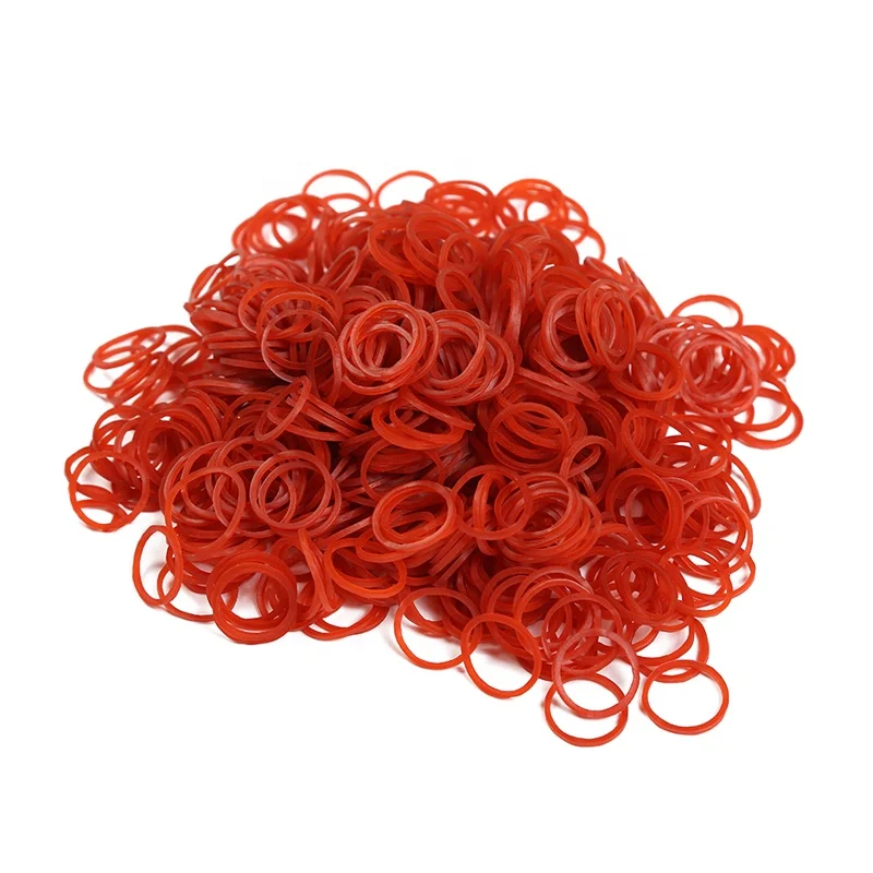 Low price hot product Eco-friendly high quality 0.8 Inches diameter red rubber band,elastic rubber bands alibaba china supplier