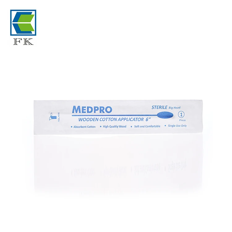 Different packages sterile cotton swab plastic stick