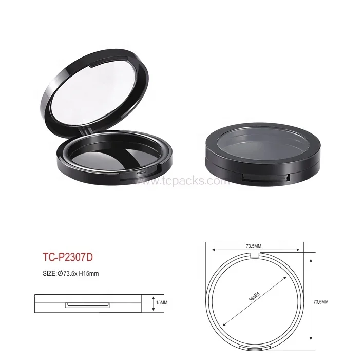 Empty Makeup Packaging Clear Single  Blusher Powder Custom Eyeshadow Case