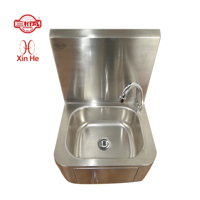 manufacturer Stainless Steel Knee-operated hospital Hand Washing Sink Wall-mounted Sink