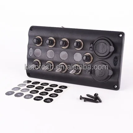 CE waterproof toggle rocker switch panel For 12V 24V Yacht Boat Marine