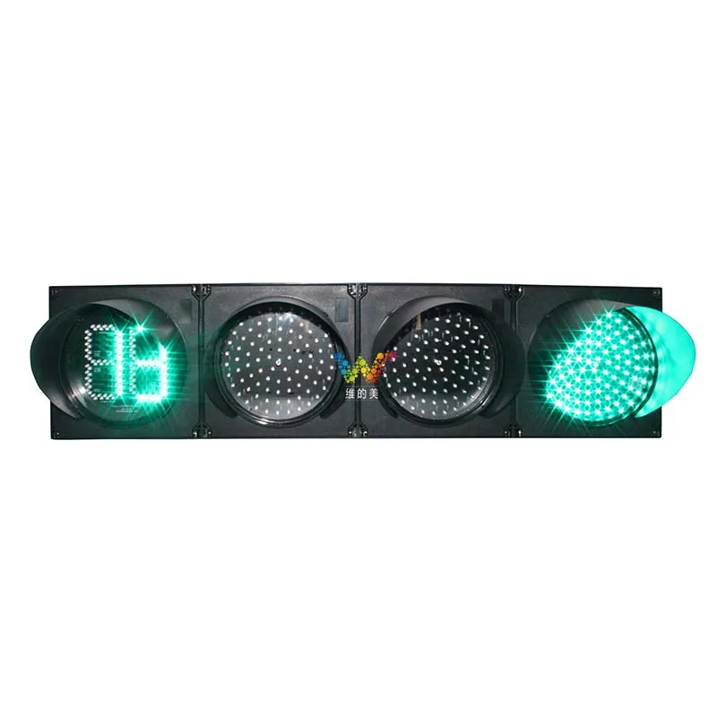 200mm Red Yellow Green led traffic signal light With Countdown Timer For Road Safety