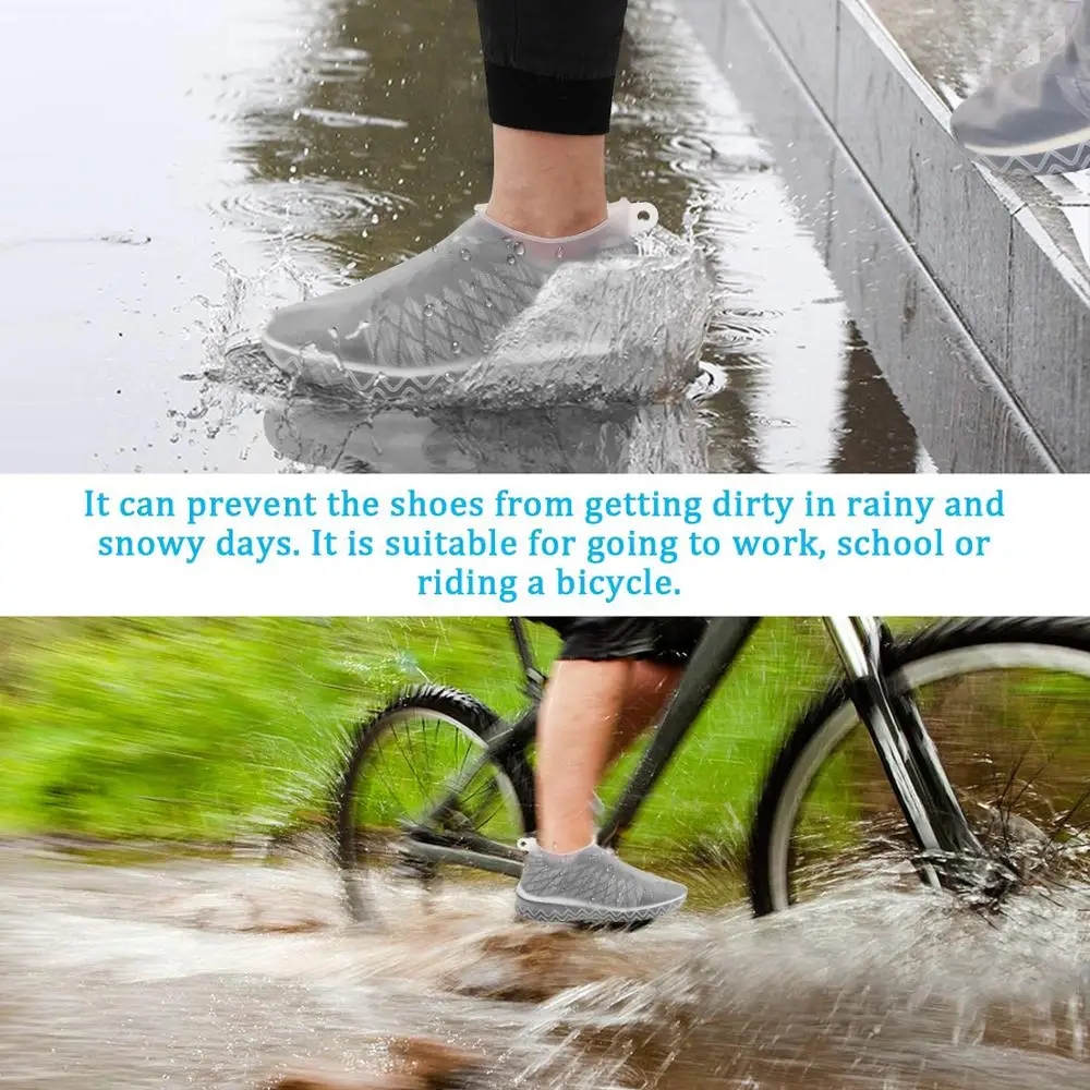 New Silicone Waterproof Outdoor Rainproof Hiking Skid-proof Shoe Covers