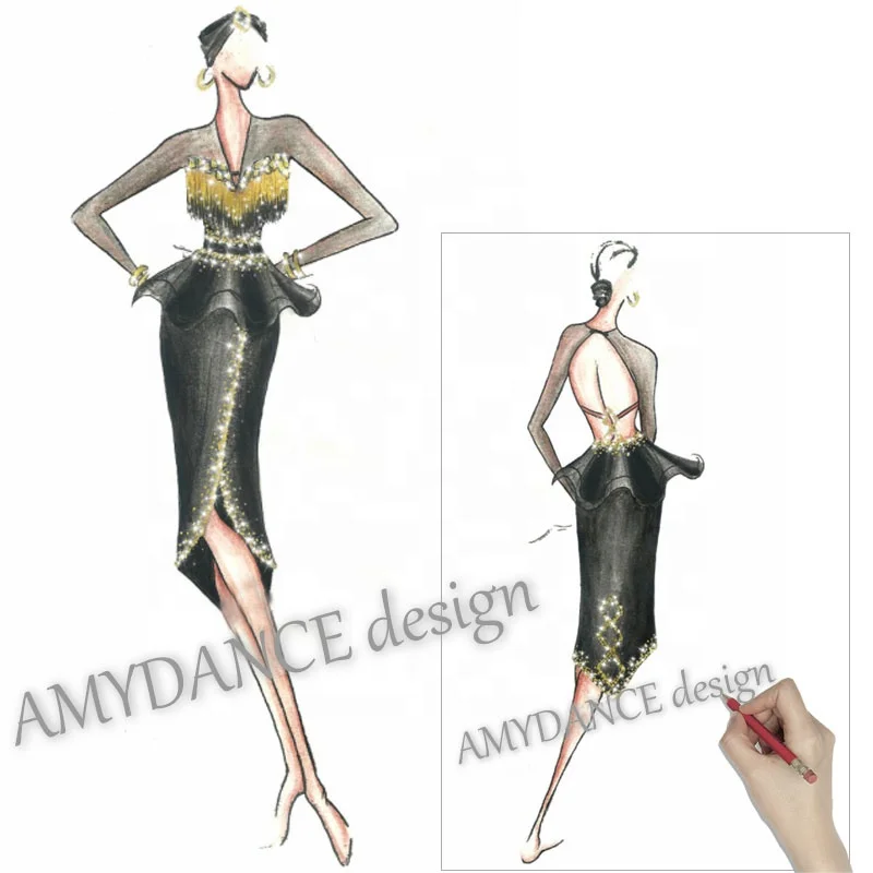 High end adult women latin dress blackpool competition latin dance costume