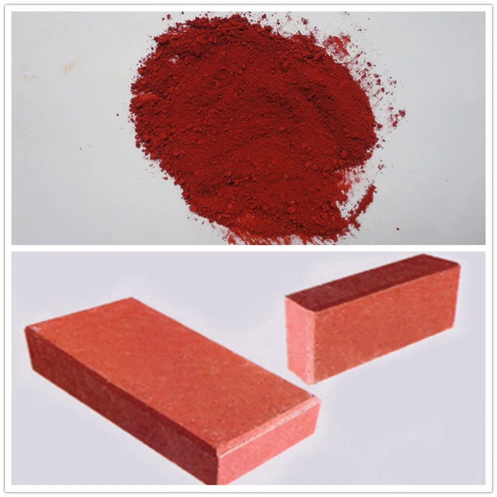 color pigment Iron oxide Red for concrete, terrace brick terrazo