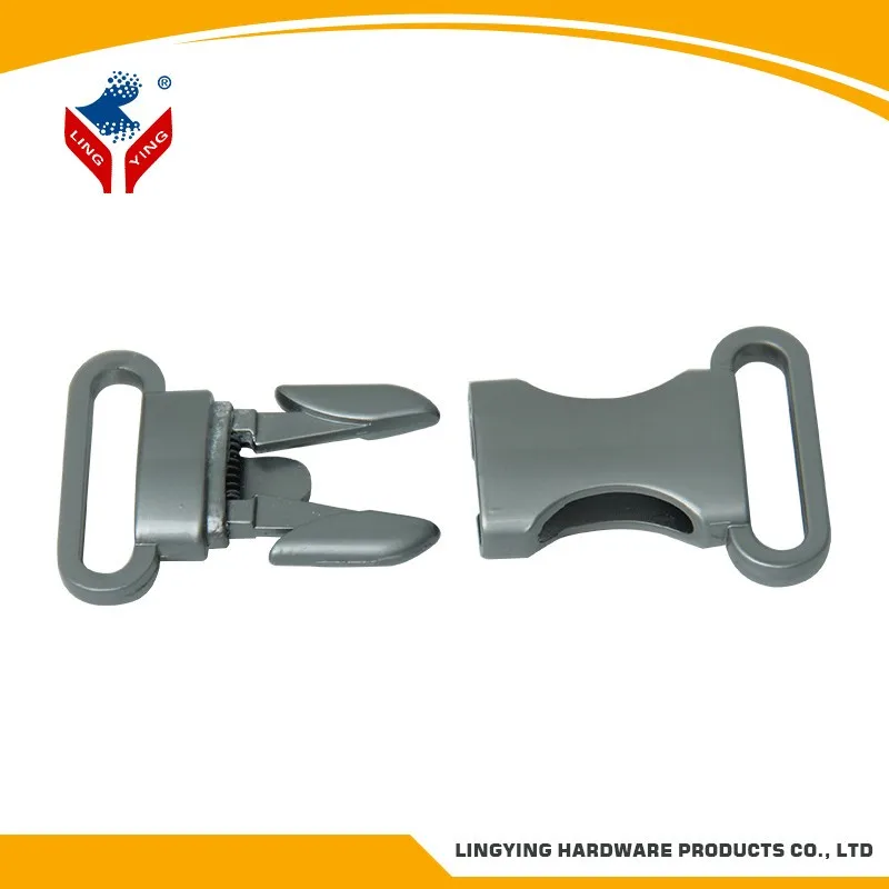 Custom Quick Release Tri-Glide Bag Buckle Metal Strap Bag Clip Buckle