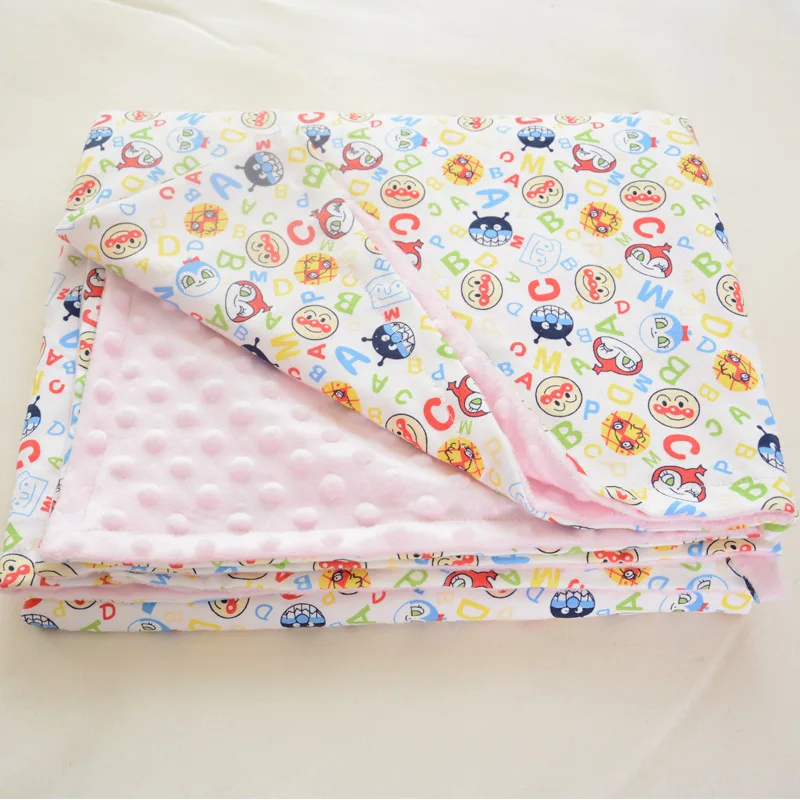 Soft Plush Double-Layered Minky Dot Warm Baby Blanket