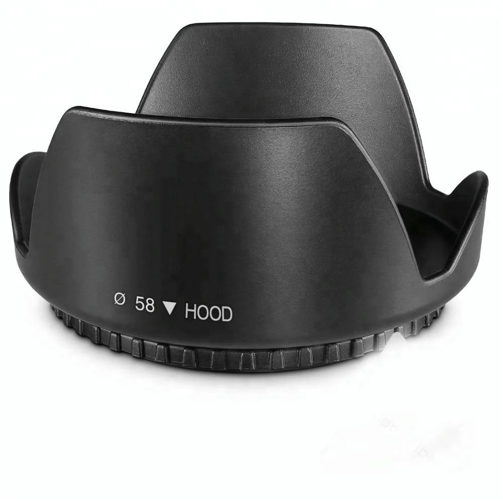 58mm Camera Tulip Flower Lens Hood