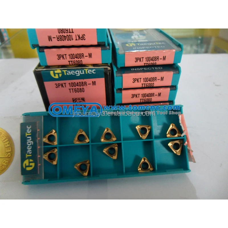 Taegutec carbide milling inserts for end mill cutter 3PHT150504R-M TT9080