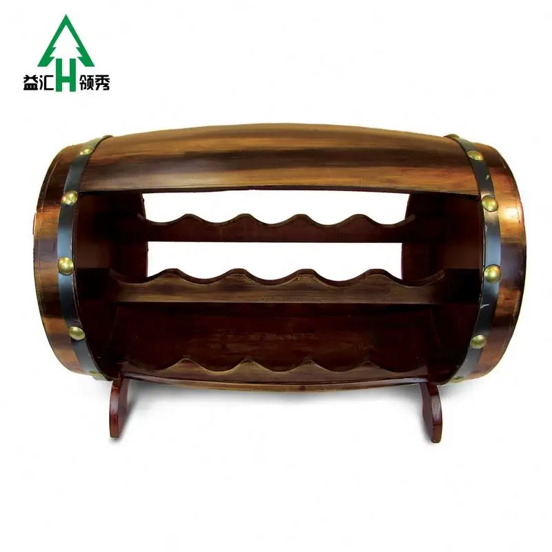 Antique Wooden Wine Holder Exhibition Display Stand