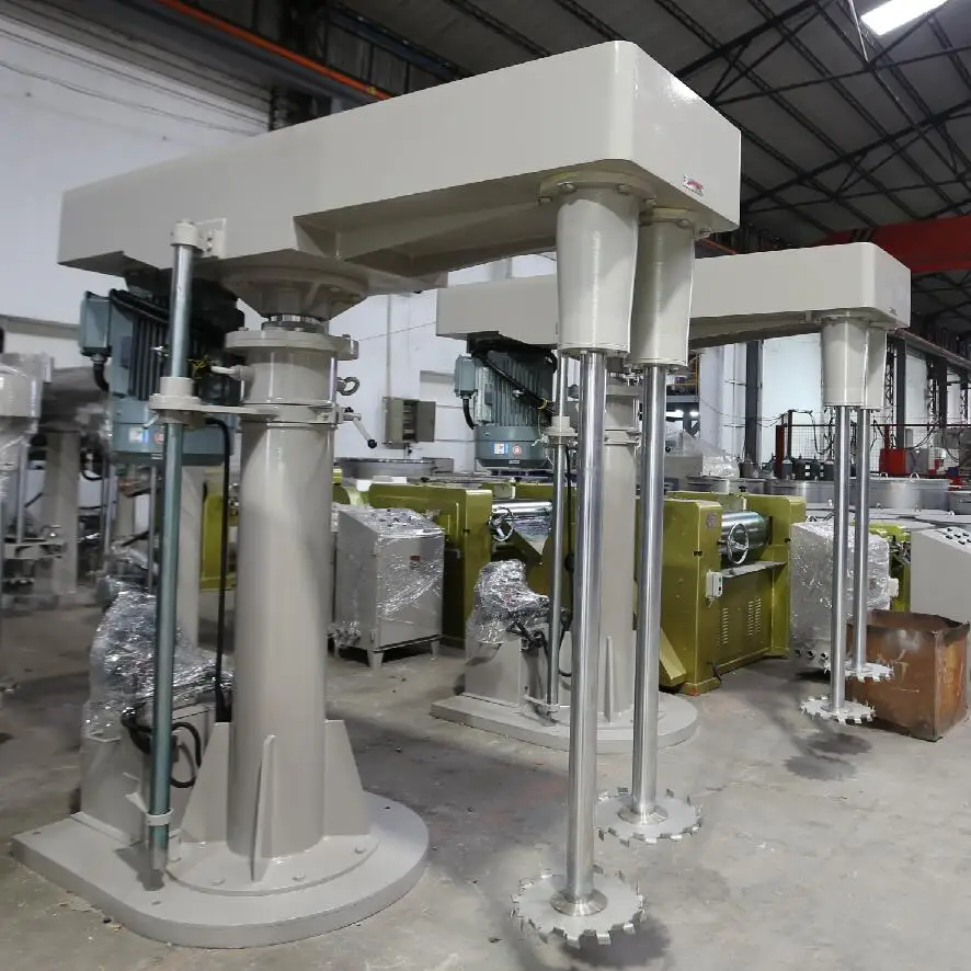 FS55kw(75HP) высокоскоростной двухвальный смеситель для краски с двухслойными дисперсными дисковыми лезвиями