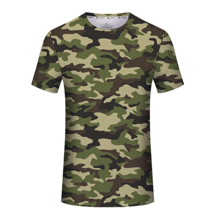 
LiDong Custom Clothing Mens Hot Products Short Sleeve Plain Fashion Camo T-shirt 