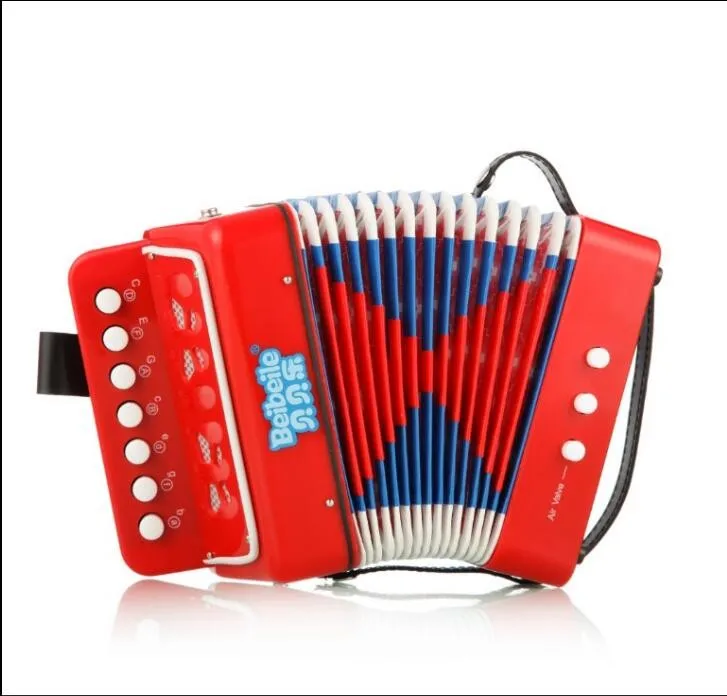 Popular and hot sale beibeile brand colorful button toy accordion for kids
