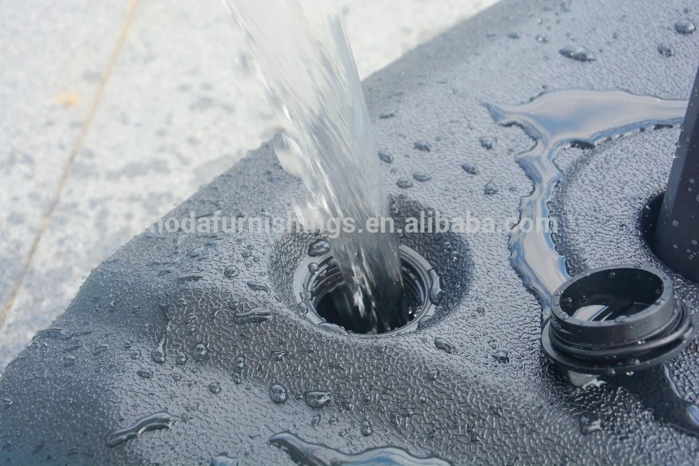 2018 Moda Ресторан Кафе Открытый сад пляж консольный зонтик патио Кривошип зонтик 3,5 м Открытый зонтик с основанием