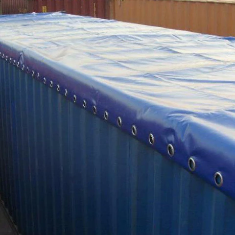 Factory PVC Container Cover 900g PVC Tarpaulin, Custom The Top Open Container PVC Coated Cover