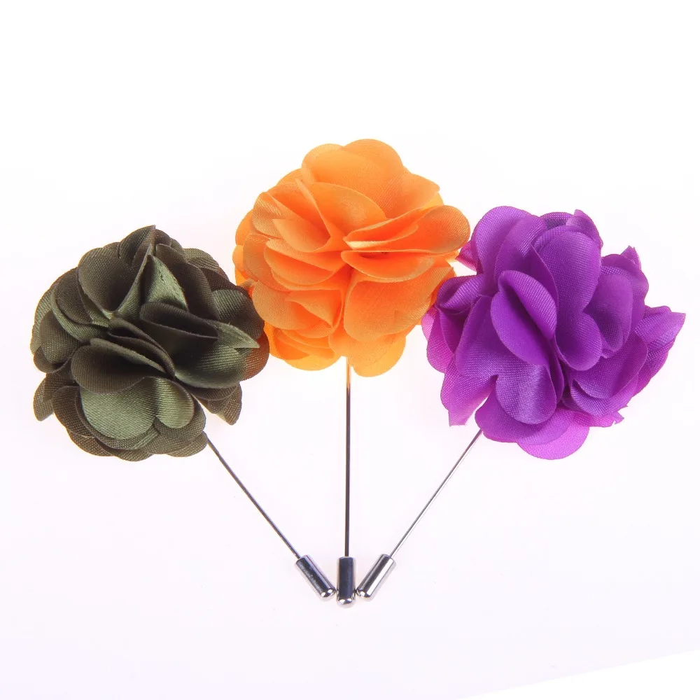 Custom China high level fabric flower lapel pins
