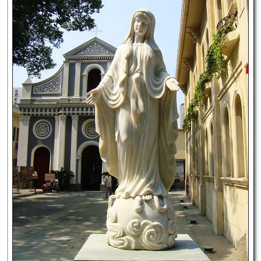 Религиозный тематический камень в натуральную величину Мраморная Богородица для церкви украшение дома