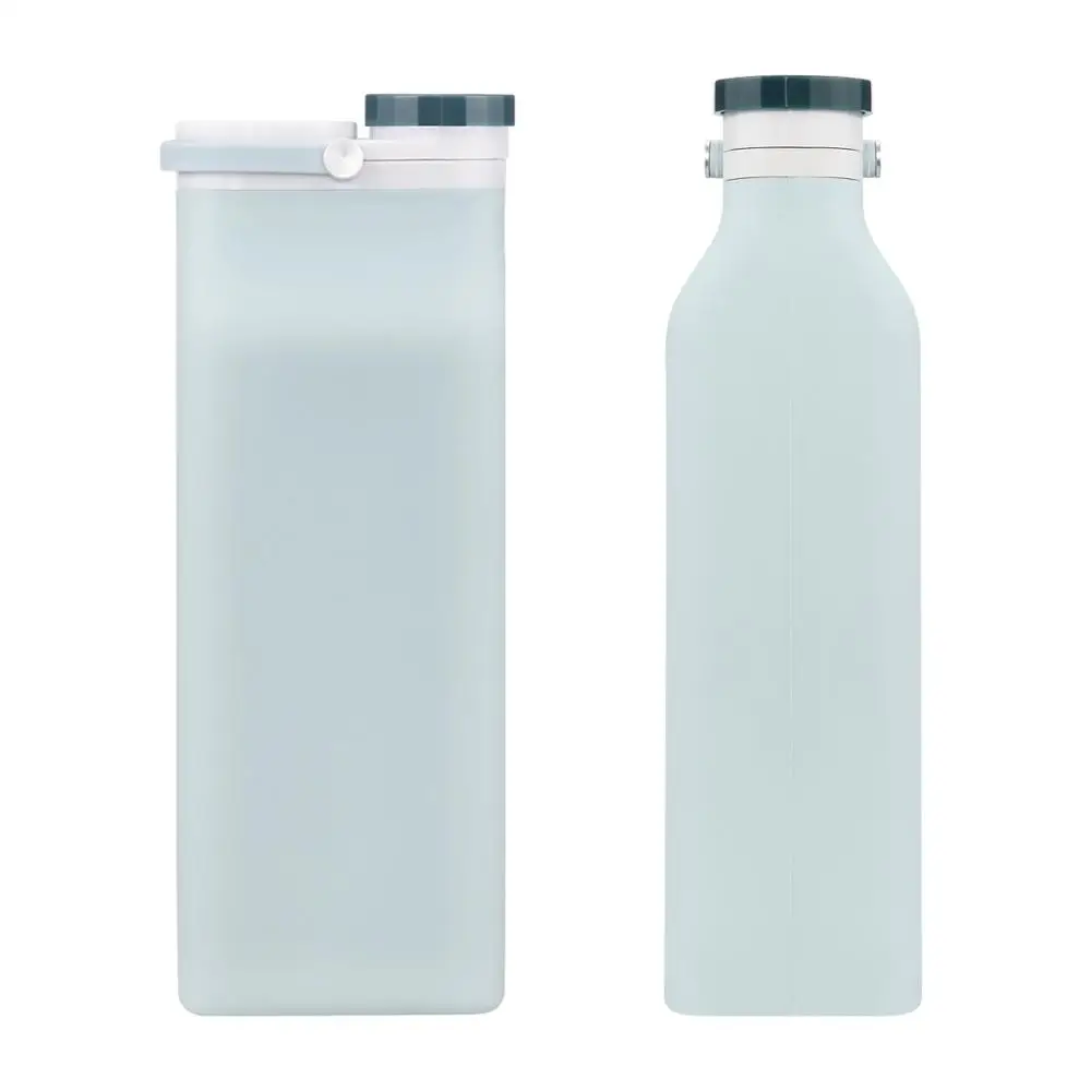 
Portable Refillable Milk Silicone Collapsible Bottles with a Handle 