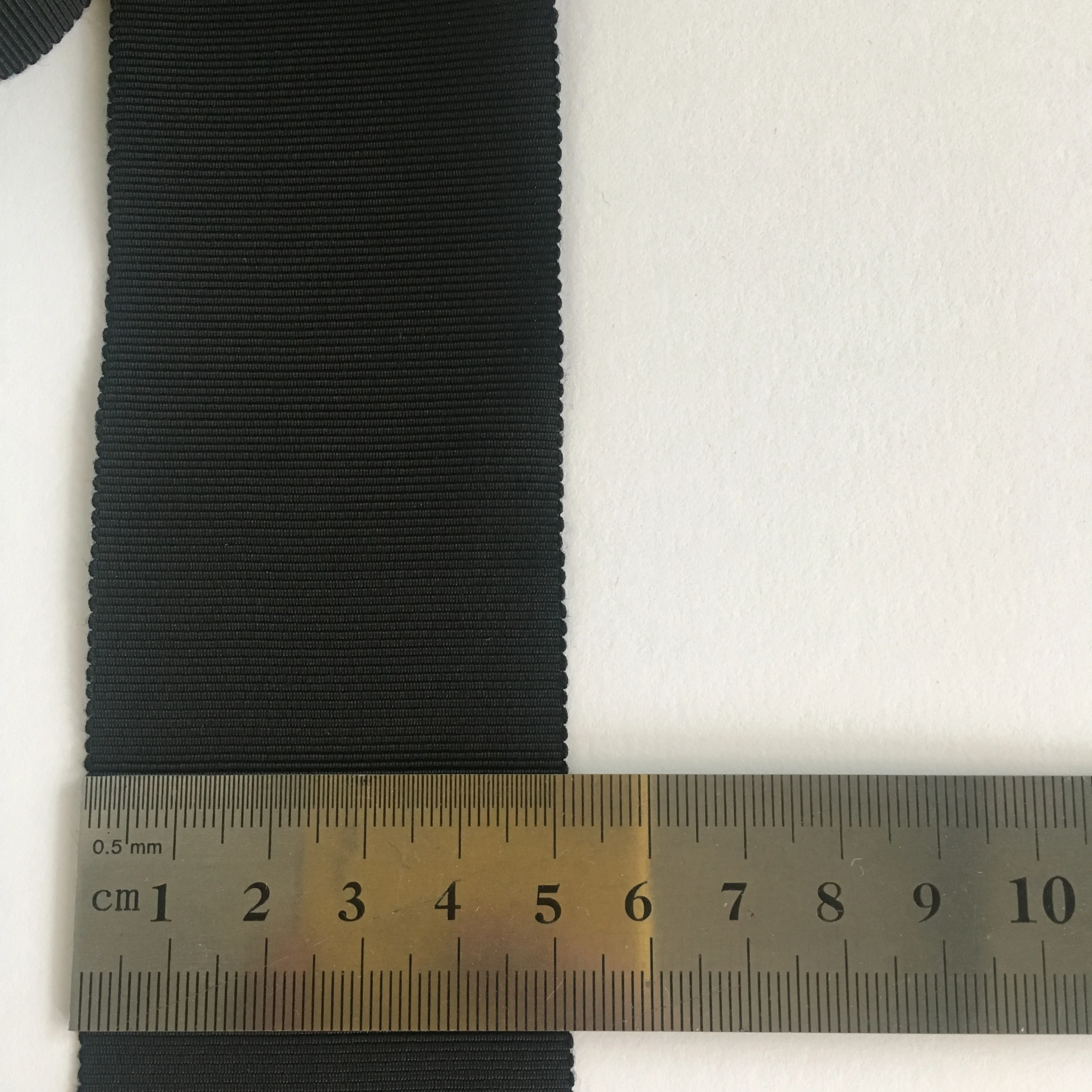 Manufacture wholesale 50mm Black Rayon Cotton Soft Grosgrain  Ribbon for Hat and garment