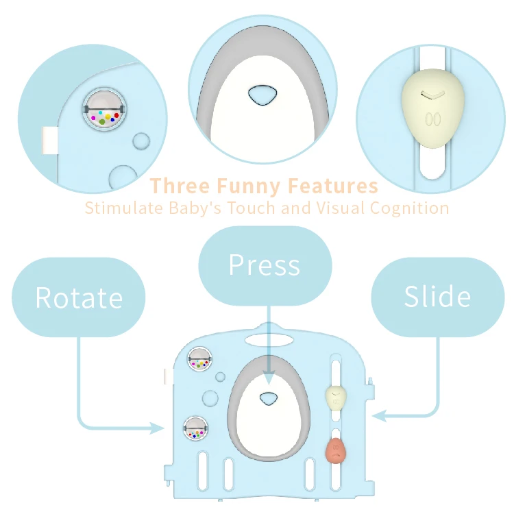 
Baby Safety HDPE Plastic Playpen Play Fence Baby Play Yard Gates 10+2 Panel kids Play Pen 