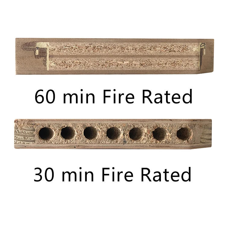 Prettywood Low Price Pre-hung 2 Panels Interior Bedroom Wooden Finished Melamine Door