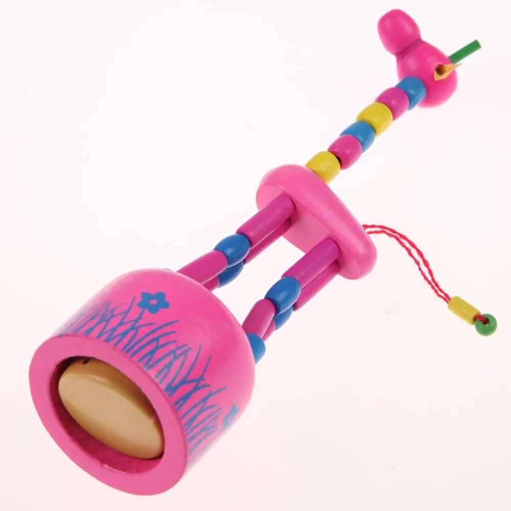 kids intelligence dancing stand giraffe wooden toy