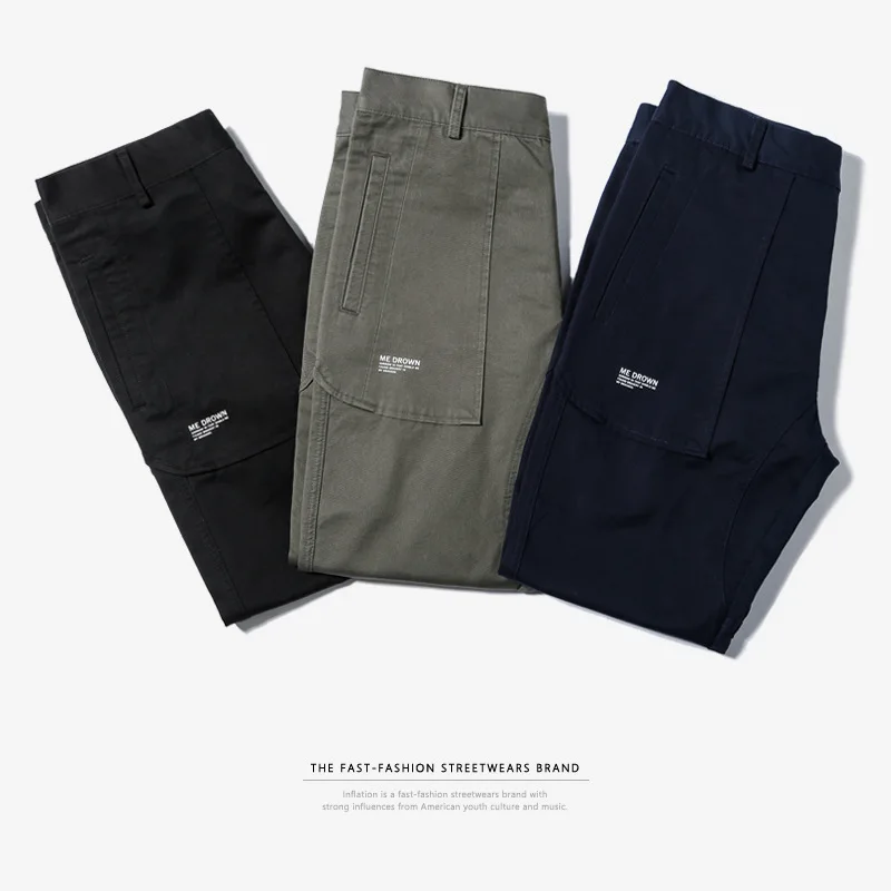 
OEM Clothing Jogger Pants Men Cotton Spandex Twill with Elastic Leg Opening 