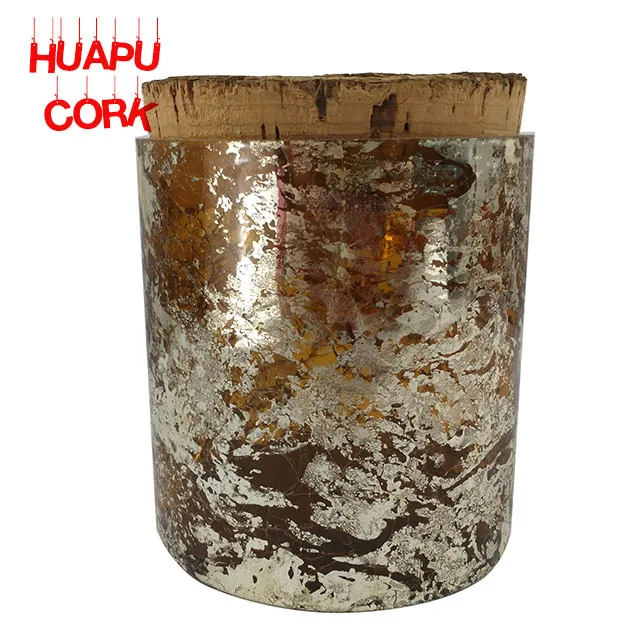 cork bark cork lid for candle cup glass