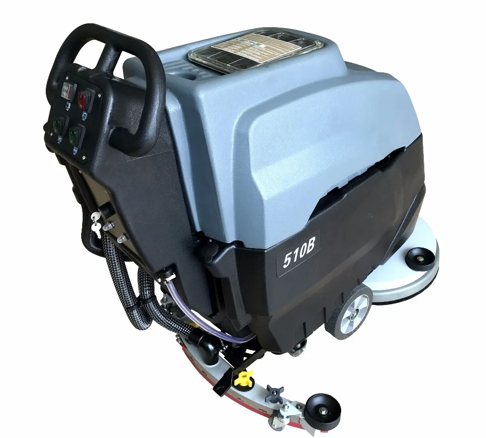 
MLEE 510B 20' Single Brush Manual Floor Scrubber Dryer Hand Push Vacuum Floor Cleaner Machine 