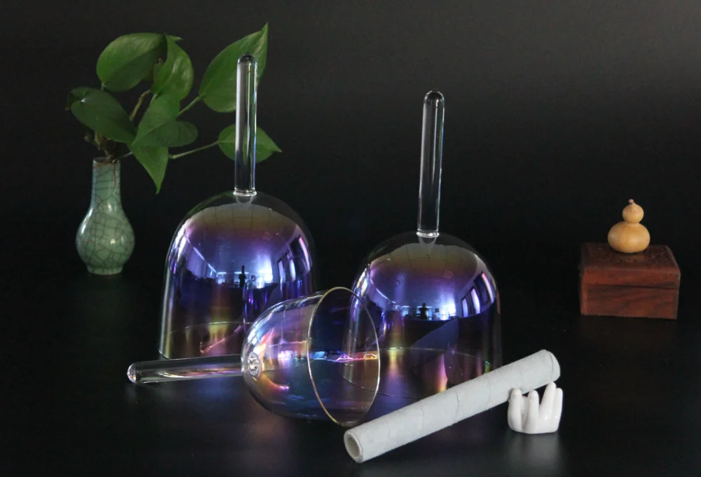Hand-Held crystal singing bowl Set BEST Sound Healing Chakra Crystal Energy 3' - 9' colorful customer design 432hz 440hz