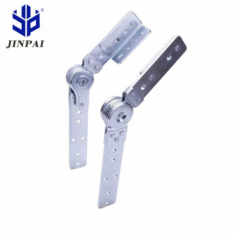 Jinpai 90-180 degrees 6 gears sofa adjustable headrest spring back hinge mechanism concealed hinge sofa headrest mechanism