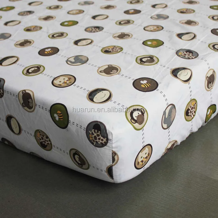 100% cotton crib fitted sheet cot bed sheet cartoon bedlinen hot wholesale products american standard size cot mattress cover