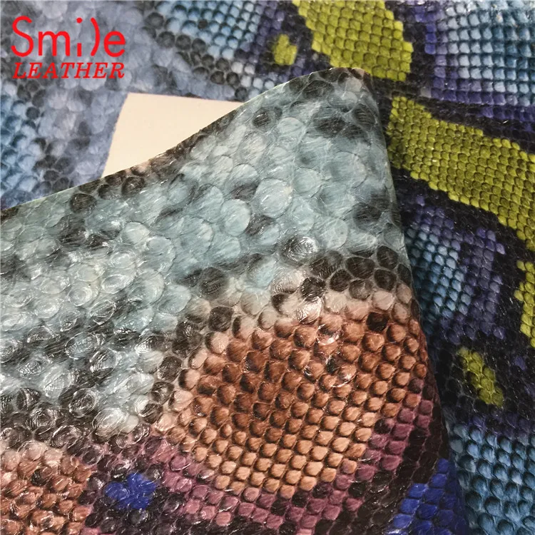 Fashion Snake Synthetic PVC PU Artificial Leather Used Bags Shoes Sofa Garment Top Quality