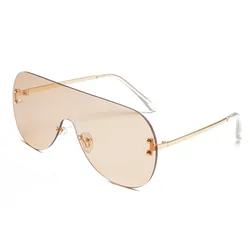 2021 New Fashion High Quality Unisex One Piece Lens Oversized Sunglasses