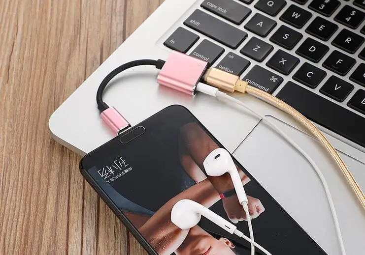 USB C to 3.5mm Audio Adapter  New Version 2 in 1 USB Type C Male to 3.5mm Female Earphone Converter Dongle and Charging
