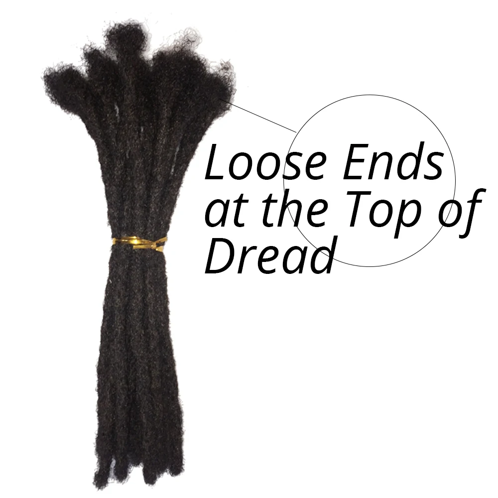 Reggae Human Dreadlocks Soft Twist Braiding Crochet Handmade Afro Kinky  Dread Locs Hair Extension 0.4CM for  African wig