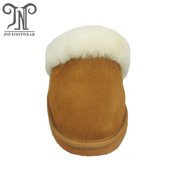 Customized manufacturer in poland indoor super thick premium sheepskin slippers with logo US