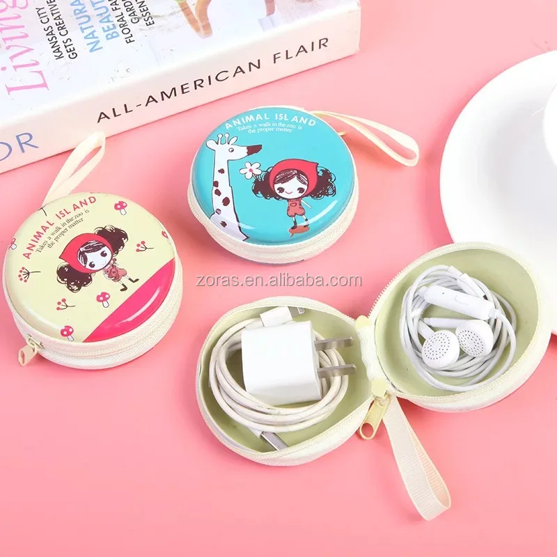 2019 new inventions Zipper Coin Metal Tin Purse for holding keys